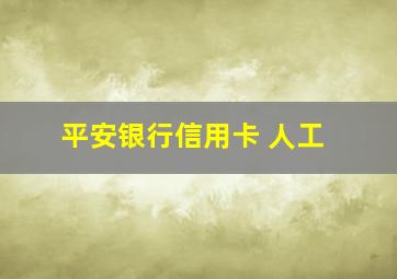 平安银行信用卡 人工